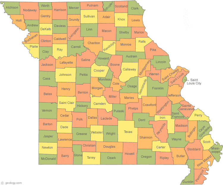Missouri service areas map