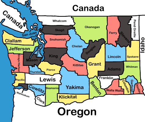 Washington service areas map